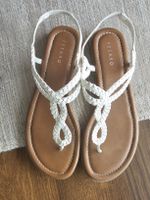 Sommer Sandalen, weiss, Grösse 40, geflochten, neuwertig