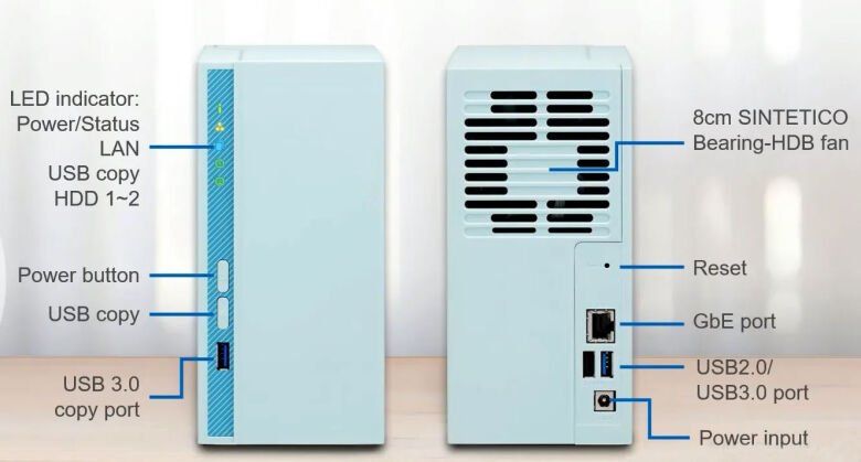 Qnap Server: Qnap TS-230 mit 2x4TB WD Red Plus – Gebraucht aus Illnau von Smela 1