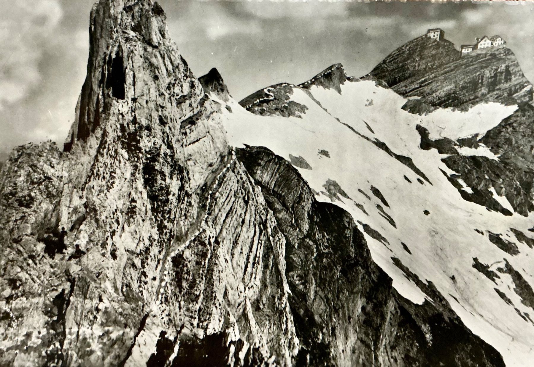 Cartoline postali: 1957 - Lysengrat mit Säntisspitze - Grossformat – Usato da Root venduto da ENGLAND-TREASURES 1