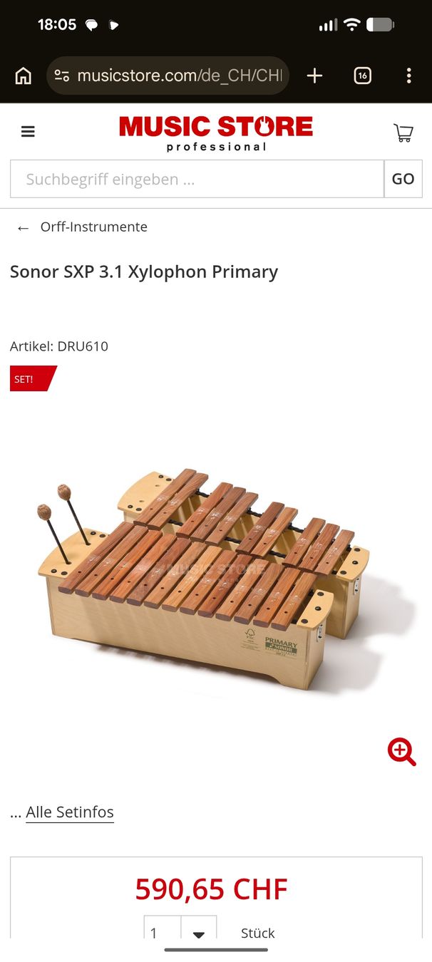 Sonor Strumenti musicali: Xylophon Sonor Primary – Usato da Rain venduto da yvonnehof01 1