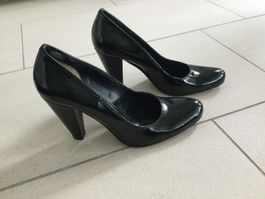 Elegante Lack-Pumps Gr. 37 schwarz Neu