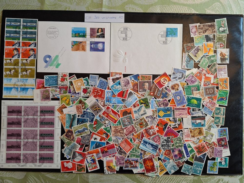 Alle Briefmarken: CH: 300 verschiedene gestempelte10 – Gebraucht aus Genolier von Antoine30