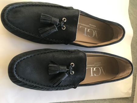 AGL Mocassin, marineblau, Top Zustand, Gr. 39.5