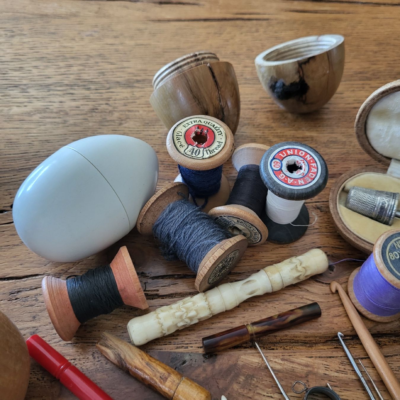 Cercles à broder: Lot Näh/HandarbeitMaterial antik – D'occasion à Kägiswil par Megafi56 3