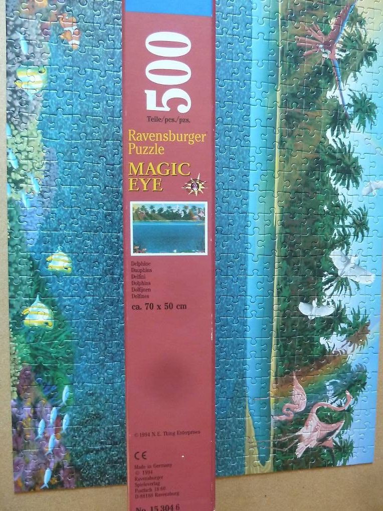 Ravensburger Puzzles: 500 T. Puzzle Magic eye Delfine – D'occasion à Ueken par dale02