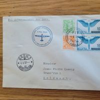 Luftpost Brief PTT Zürich 1939 Bern Delémont