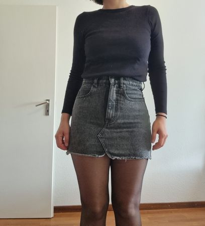 Jupe en jean Rip Curl grise délavée taille 8 bon état