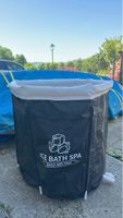 Aufblasbare Eisbadewanne tragbar blau/weiss