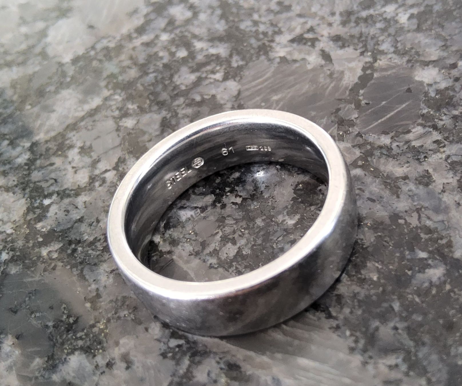 Anelli: Stilvoller Edelstahl Ring, Grösse 61 – Usato da Diegten venduto da ayla2009 1