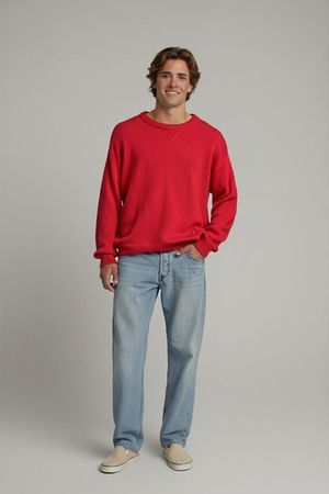 Tommy Hilfiger roter Rundhals-Pullover – Größe XL