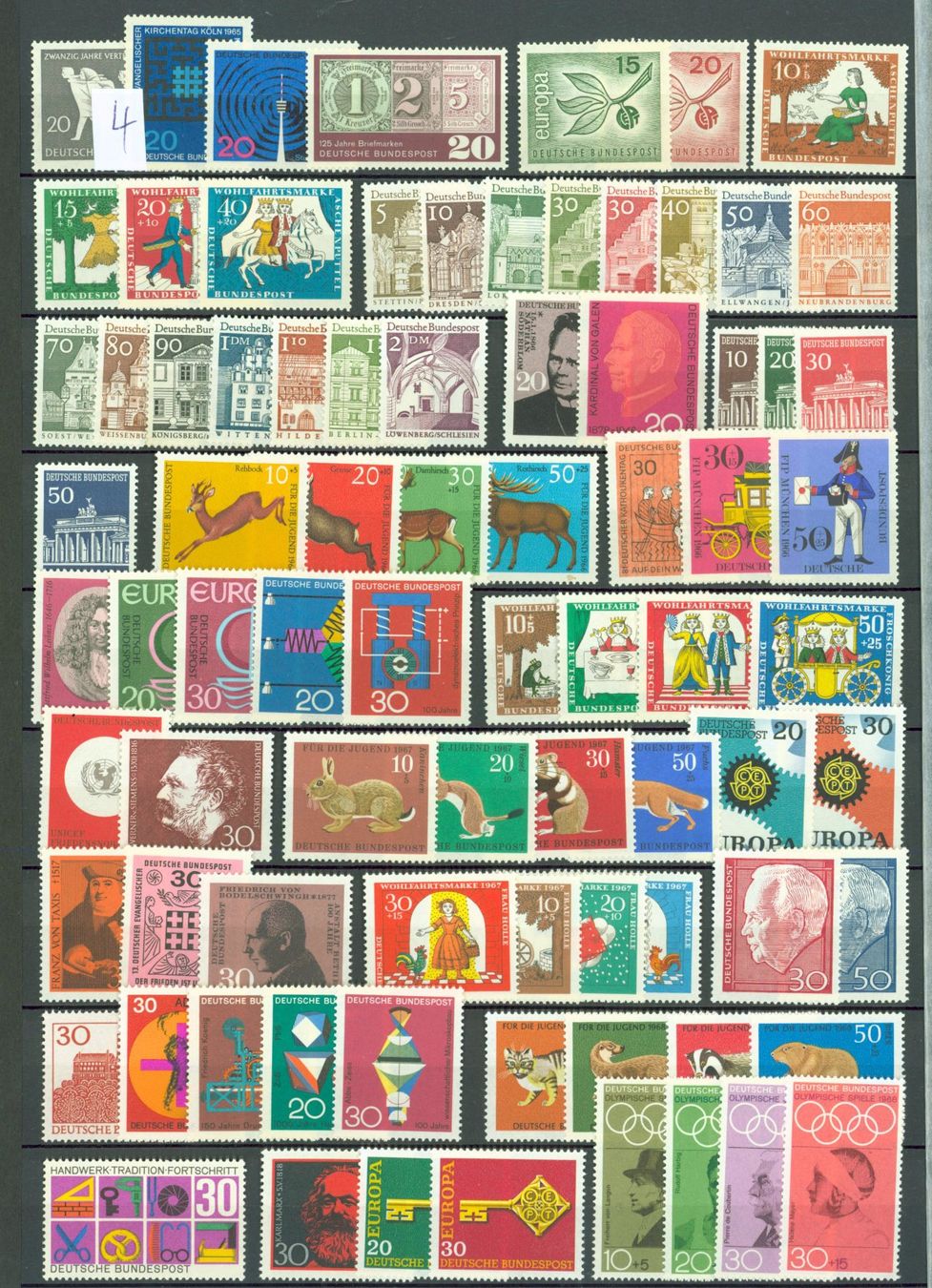 Tutti i francobolli: 10 Seiten BRD  grosse SAMMLUNG **  (AX229) – Nuovo (secondo la descrizione) da Seuzach venduto da Harri19 3