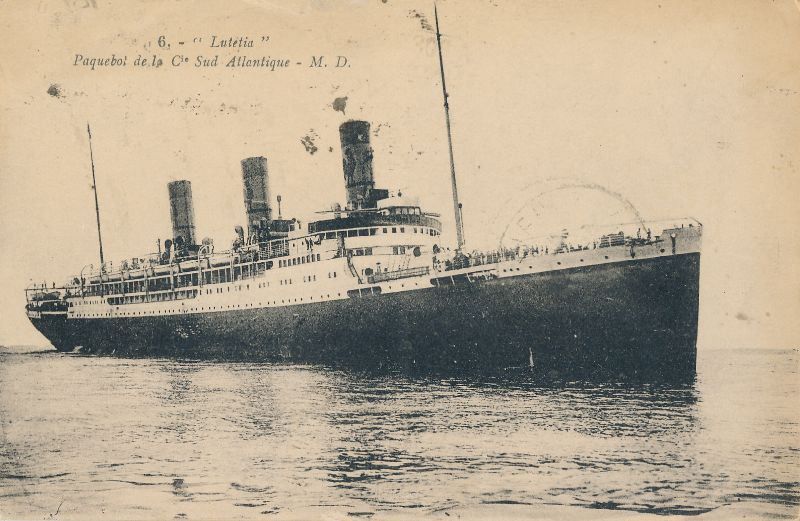 Cartoline postali: Hochsee Schiff Paquebot Luletia + c1910 – Usato da Emmenbrücke venduto da teestube
