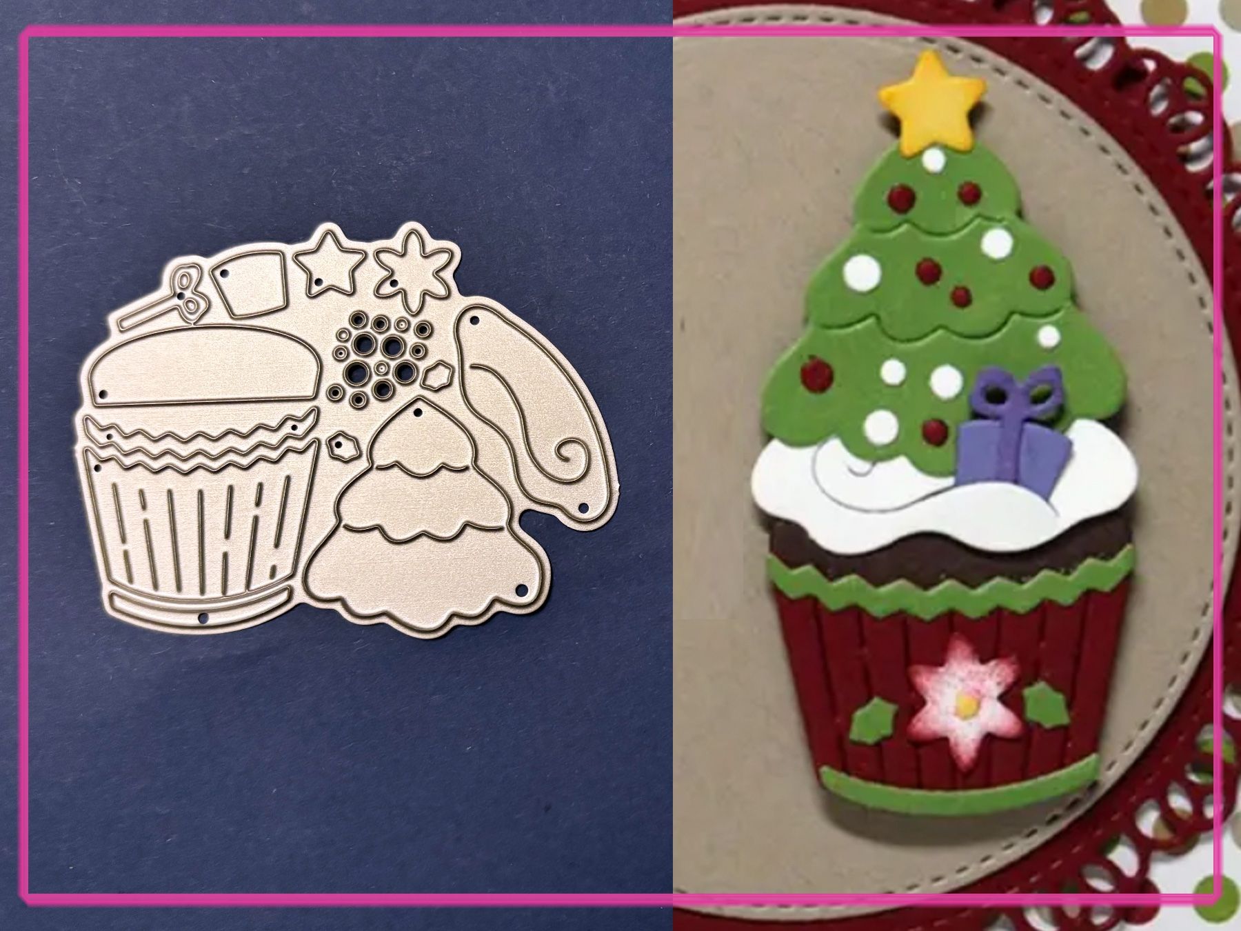 Sciablone: Weihnachts Cupcake - Stanzschablone – Nuovo e nell'imballaggio originale da Frenkendorf venduto da jazzplatten