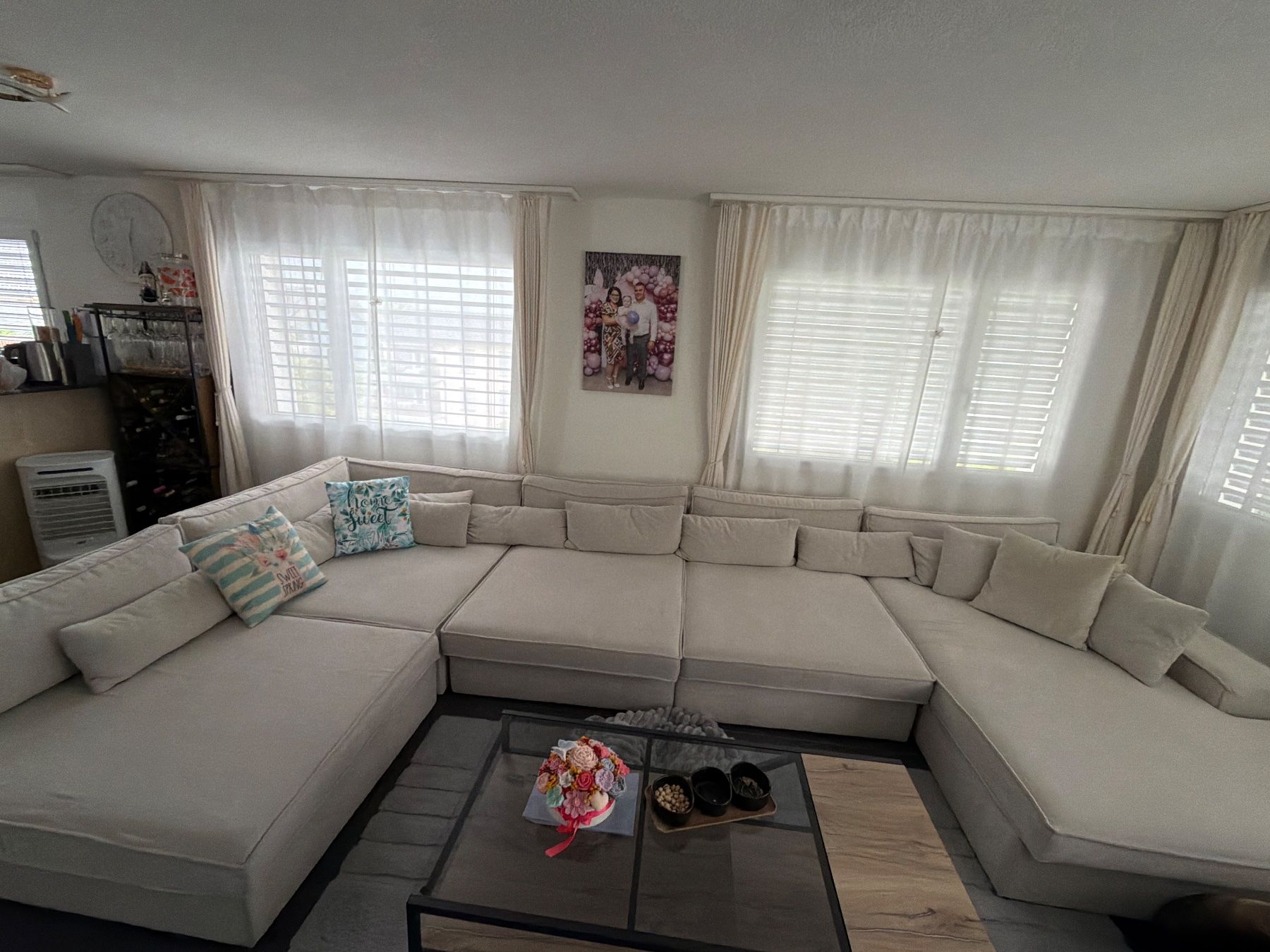 Divani: Moderne Wohnlandschaft Ecksofa beige Stoff – Nuovo (secondo la descrizione) da Lauerz venduto da ant_5h95 7