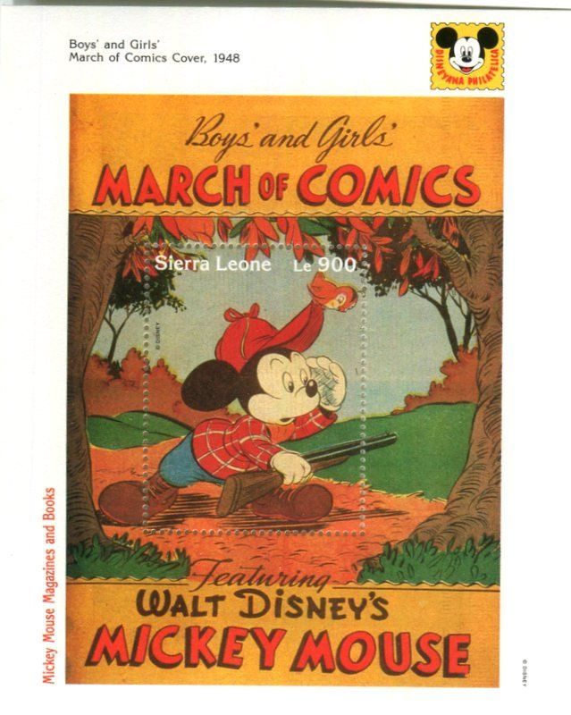 Tutti i francobolli: Block "Walt Disney. Micky Maus". Sierra Leone – Nuovo e nell'imballaggio originale da Basel venduto da Butsch5