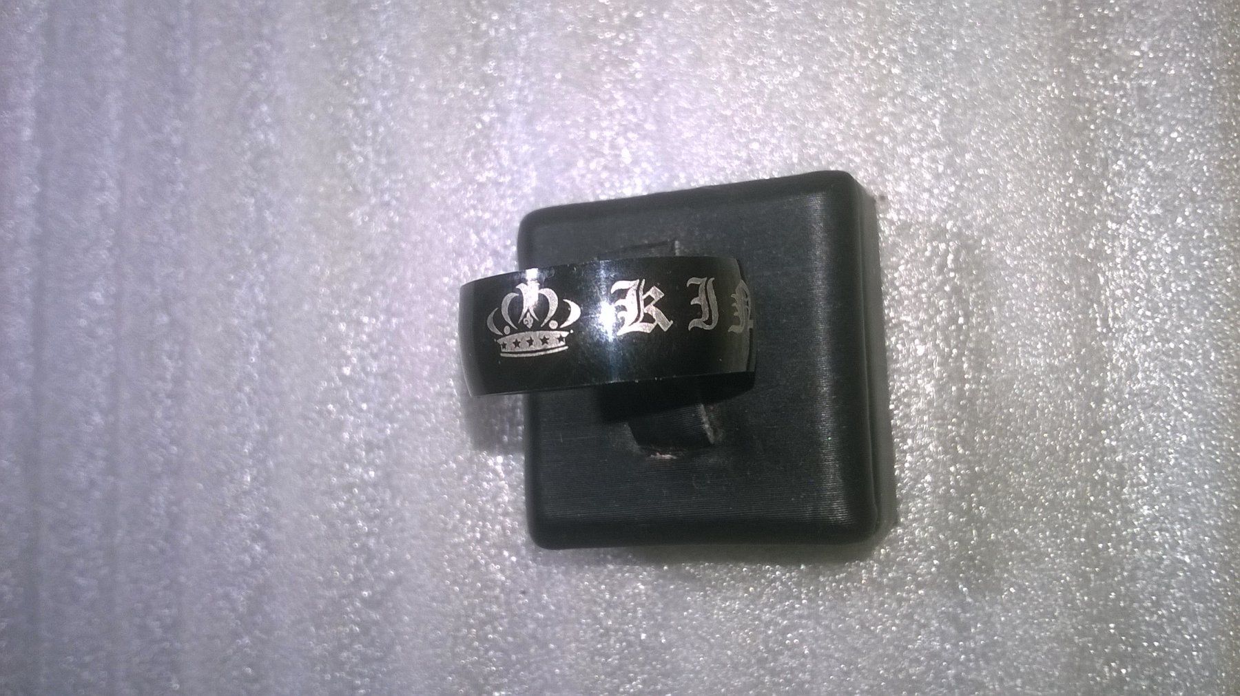 Anelli: RING EDELSTHAL,,SCHWARZ ,,DER KÖNIGEN – Nuovo (secondo la descrizione) da Basel venduto da bijoutrie_4 1