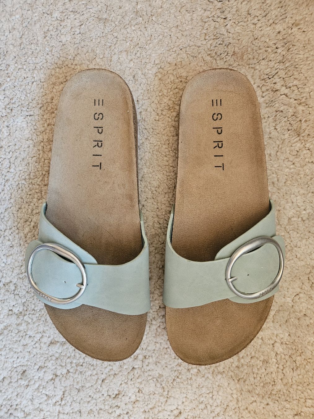 Esprit Scarpe da donna: Esprite Pantolette, salbeigrün, neu – Nuovo e nell'imballaggio originale da Ruswil venduto da agn_pcz9