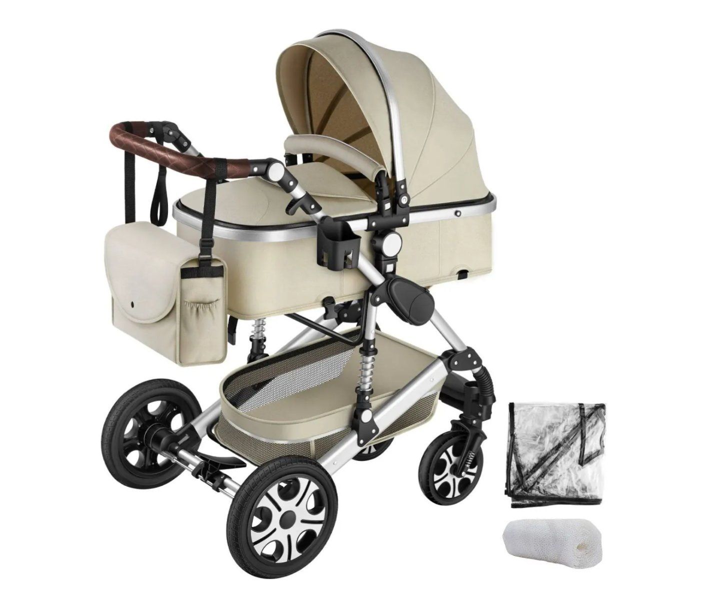 Kinderwagen: Kombi-Kinderwagen Mats grau/beige – Neu (gemäss Beschreibung) aus Steinhausen von Retourenprofis