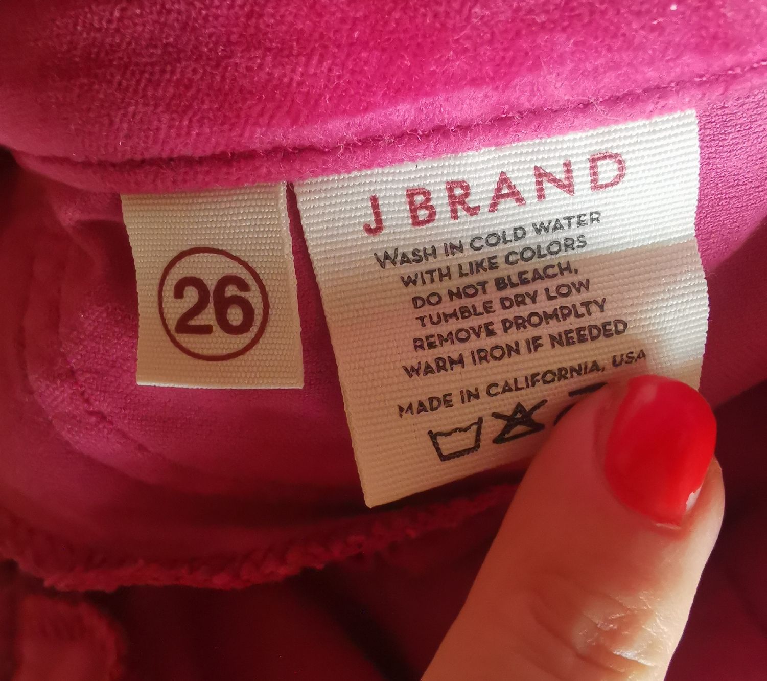 Pantaloni: JBrand Slim Samt Hose – Usato da Uerikon venduto da pink_flamingo 4