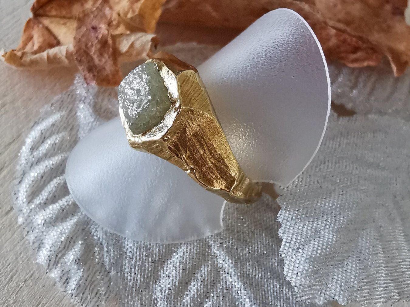 Anelli: 750/-- GG Ring mit Rohdiamant Einzigartiger Schmuck – Nuovo e nell'imballaggio originale da Dierikon venduto da Vittorio57 4