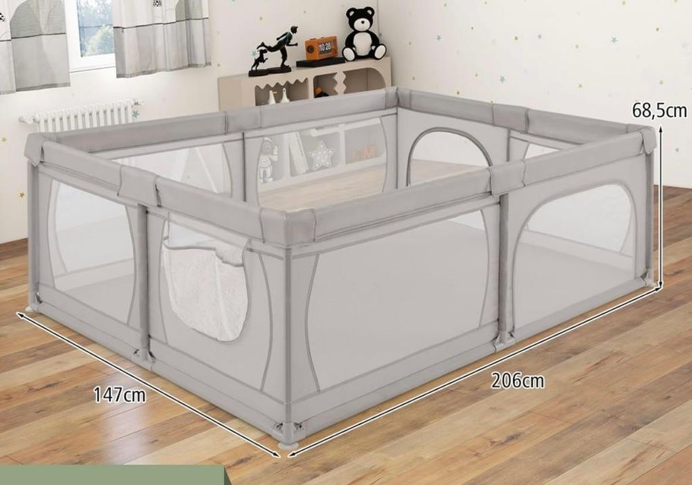 VICASKY 4-tlg. Laufstall Verbinder T-Form - Baby Laufgitter Anschlüsse Für Spielplatz