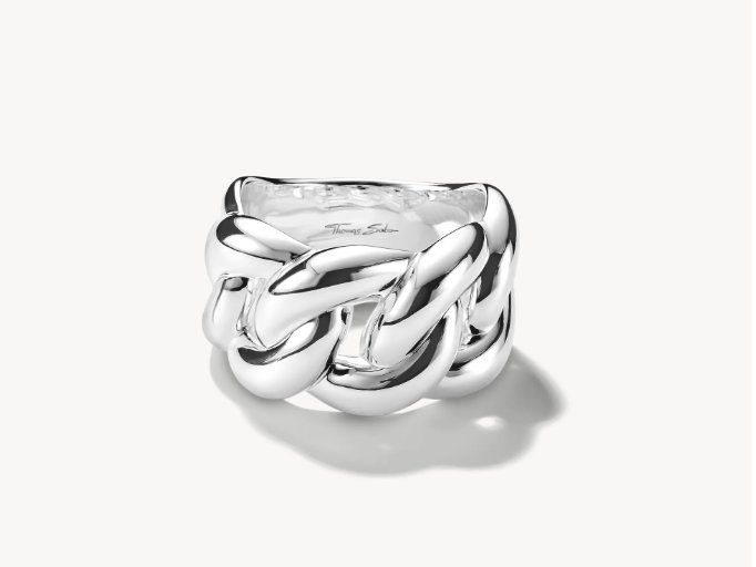 Thomas Sabo Ringe: Thomas Sabo - Ring Geflochten Bold Elegance Silber - Gr. 52 – Gebraucht aus St. Gallen von BikeladyShop 2