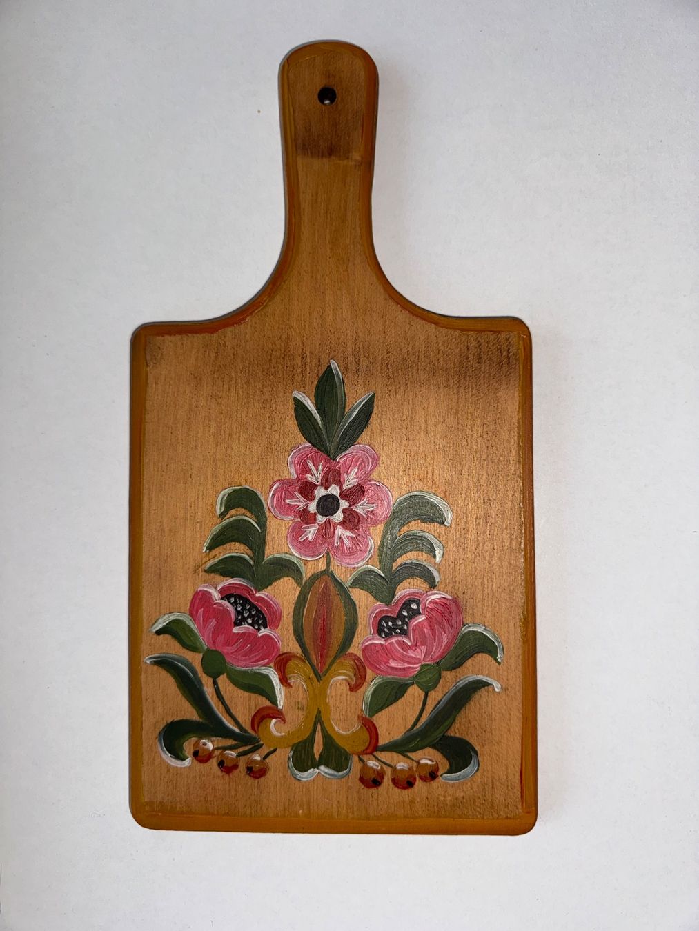 Holzartikel: altes handbemaltes Holzbrett, Bauernmalerei – Gebraucht aus Grosswangen von Second_hand_paradise 1