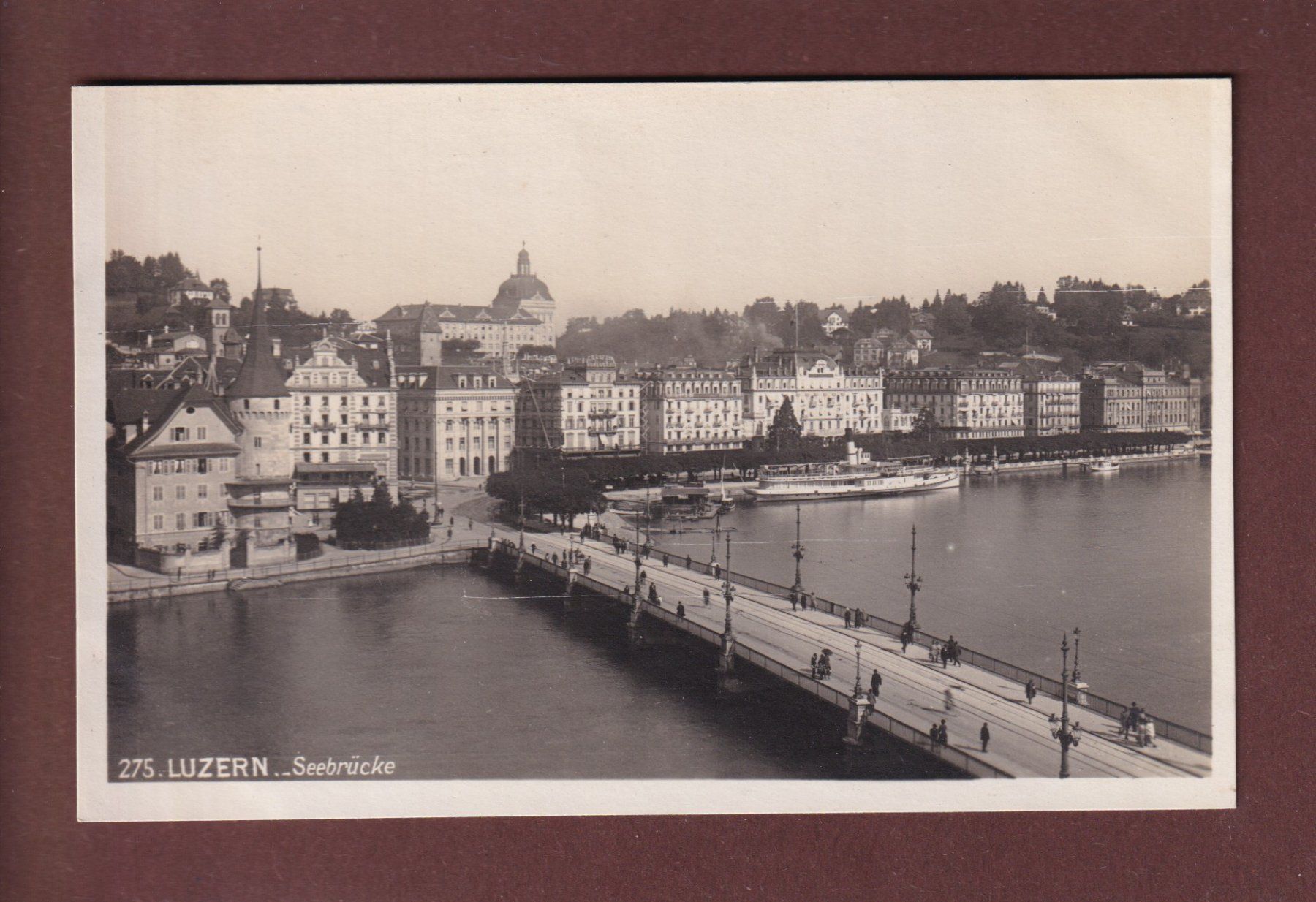 Cartoline postali: LUZERN - Seebrücke - Schiff – Usato da Pully venduto da nicecards