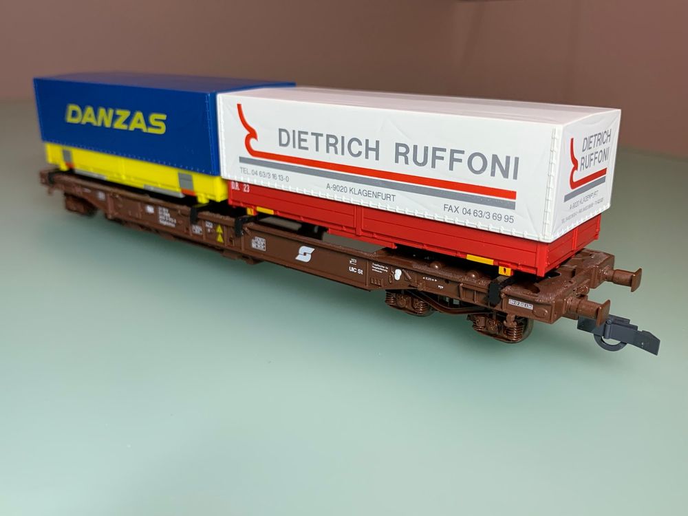 Wagon porte-containers des CFF - R66632 - Roco - Wagons marchandises