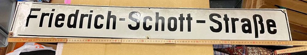 Ecriteaux: Emailschild/Strassenschild/Friedrich-Schott-Strasse/Antik – D'occasion à Volketswil par rubin74