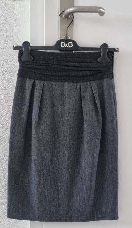 Zara Wollrock Gr. XS (34) elegant Faltenrock Winterrock Grau