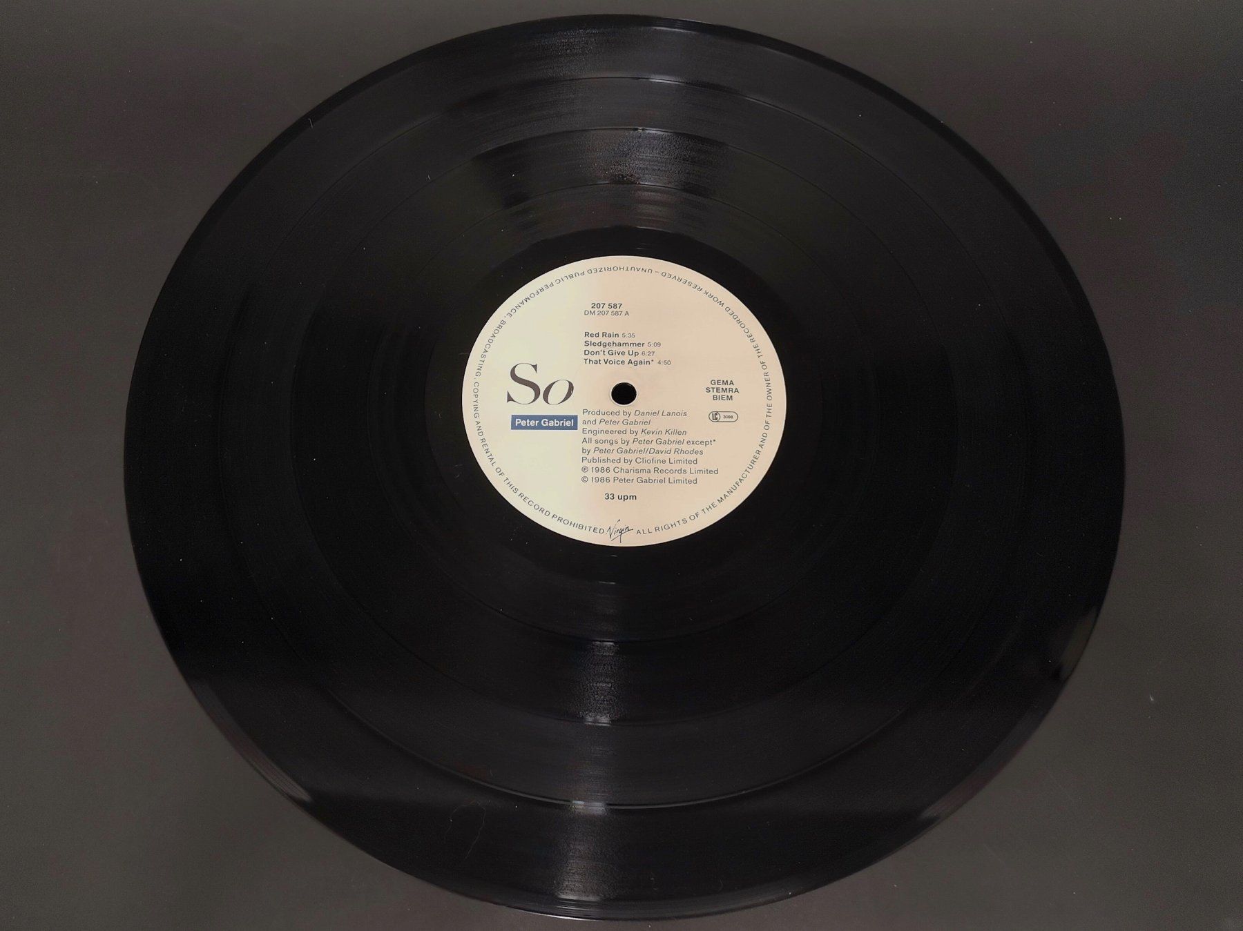 Dischi in vinile: PETER GABRIEL Album "So" Schallplatte Vinyl – Usato da Schaffhausen venduto da Restwert_SH 7