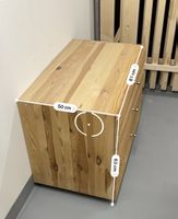 Kommode Kiefernholz 3 Schubladen B81 T50 H63 cm