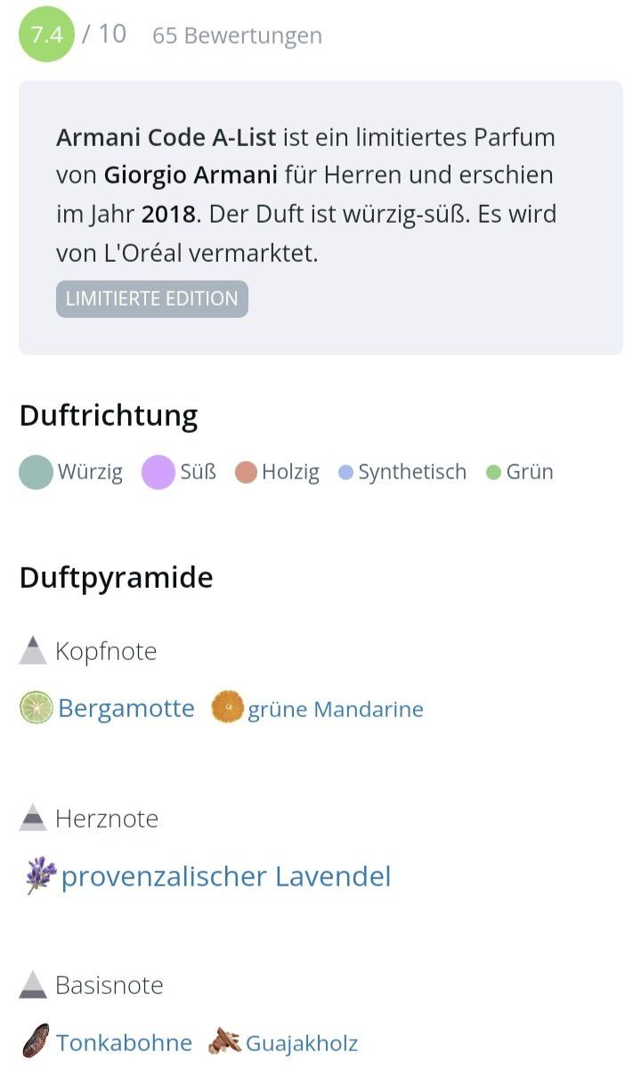 Armani Profumi & Eau de Toilette: 5 ml ARMANI CODE A-LIST ABFÜLLUNG – Nuovo (secondo la descrizione) da St. Gallen venduto da CaliSunshine 3