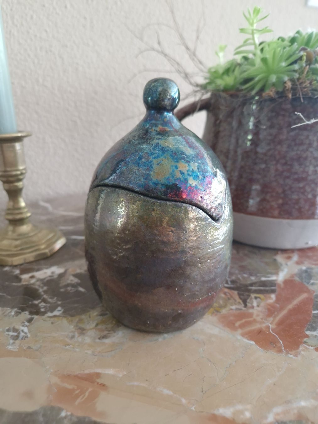 Tutte le decorazioni: Keramikdose mit Deckel, einzigartig & handgemacht – Usato da Obfelden venduto da Vintage-to-go 3