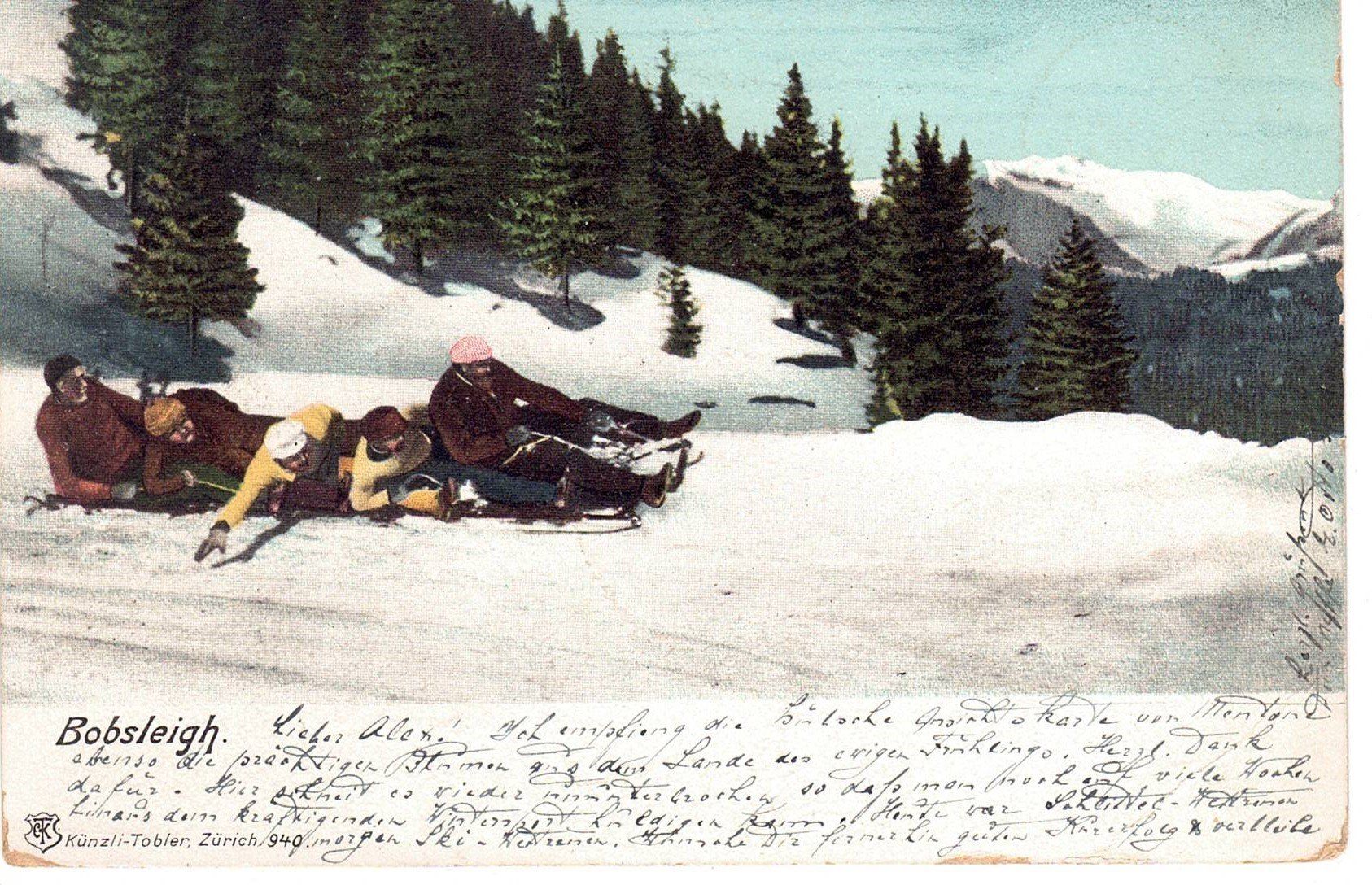 Ansichtskarten: 1904 Bobsleigh Arosa – Gebraucht aus Kreuzlingen von Koi4