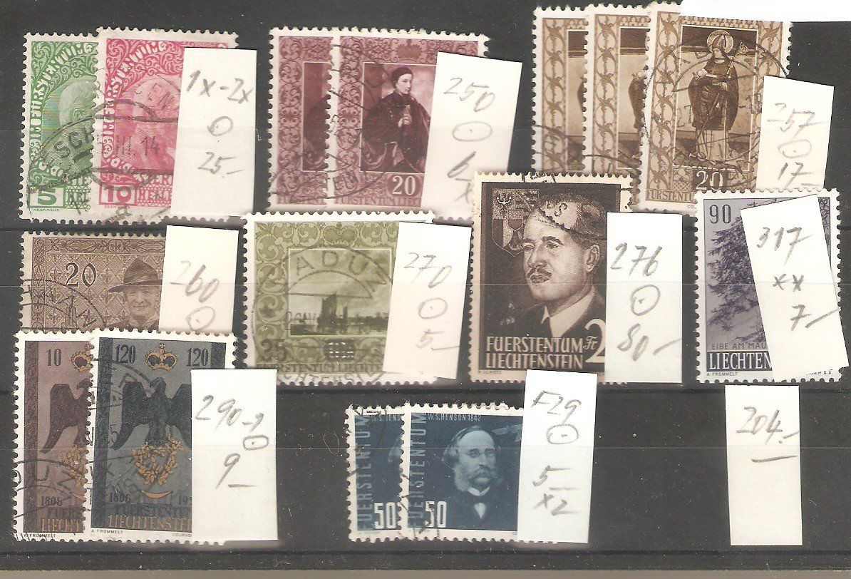 Tous les timbres: FL 15 Werte gest. – D'occasion à Lausanne par Whorvath