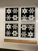 4 Christmas Dessert Plates Snowflakes Black White Ceramic 8"