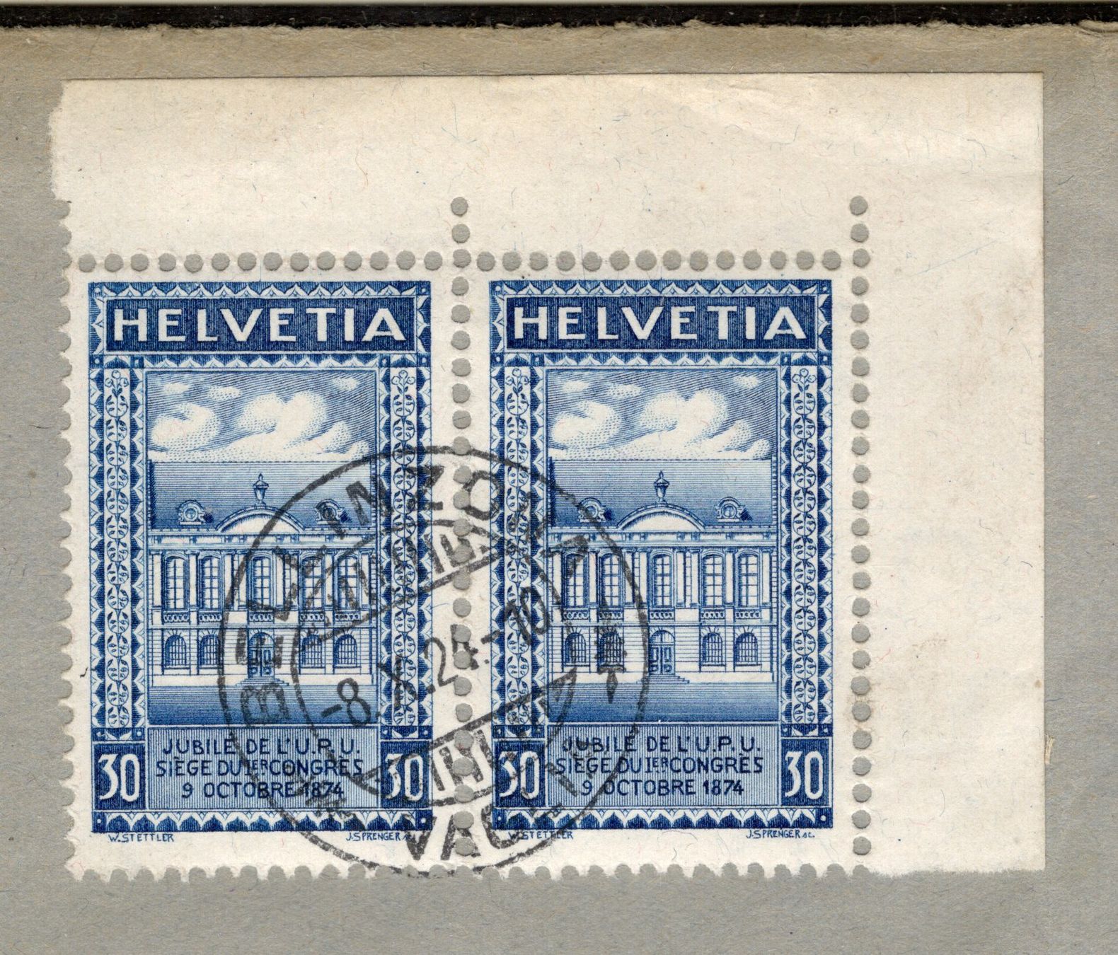 Alle Briefmarken: schöner Brief UPU 1924 Vor-Ersttag – Gebraucht aus Steffisburg von malurada 2