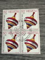 Schweiz Marke Helvetia Pro Juventute 1986 Viererblock 54