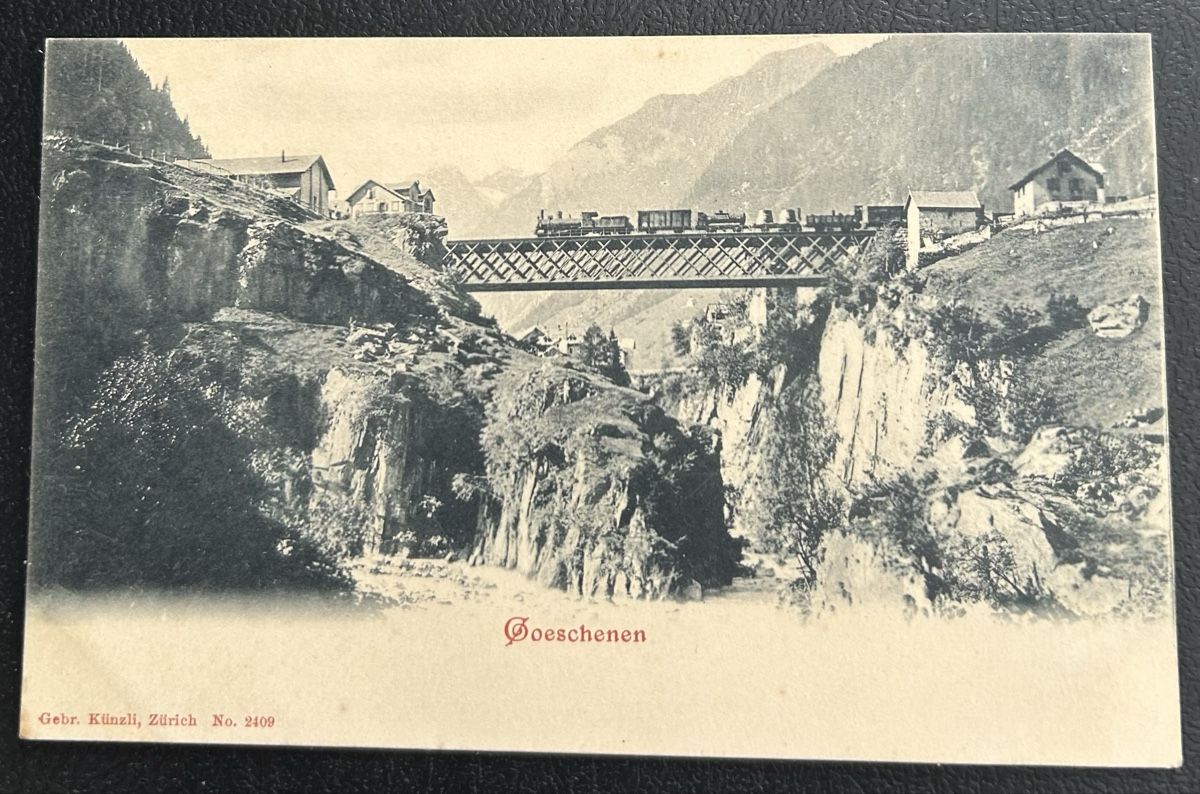 Cartoline postali: Gotthardbahn Göschenen  – Usato da Horw venduto da Tellbub