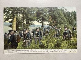Alte Ansichtskarte - Infanterie Gefechtsbereit, 1903