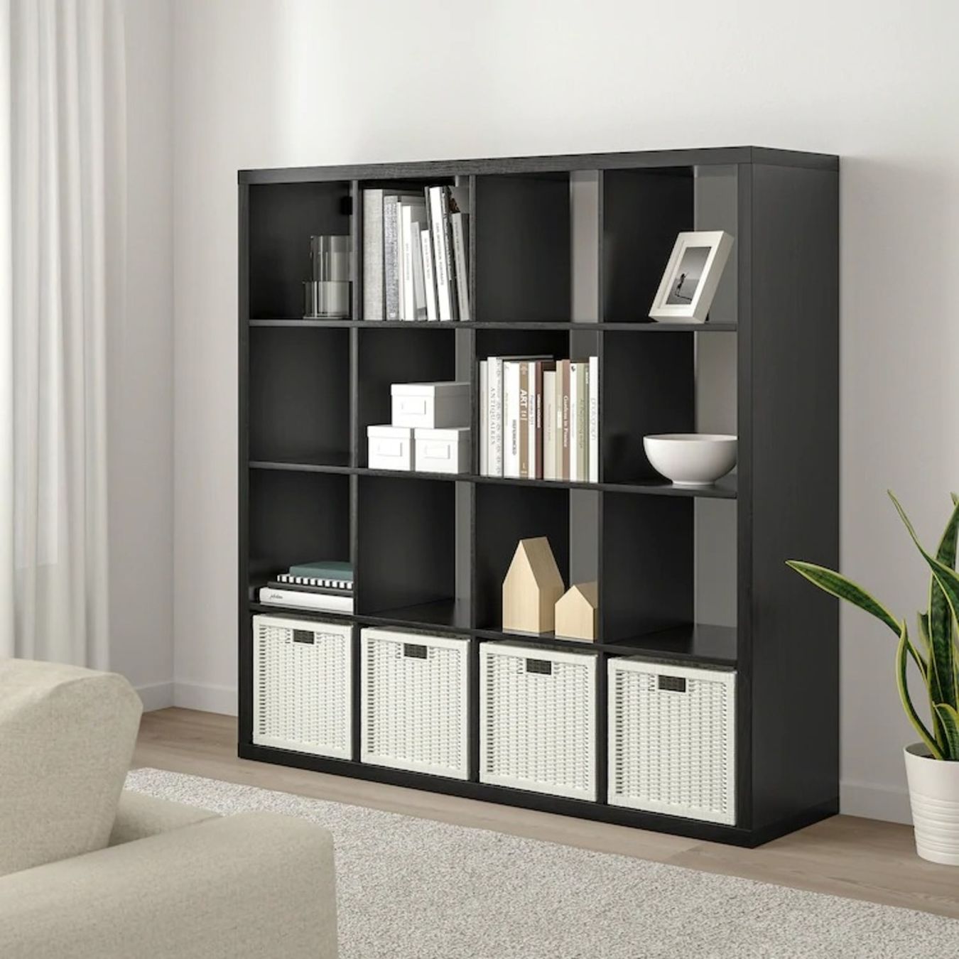 Ikea Scaffali: Kallax 4x4 schwarz mit diversen Boxen – Usato da Bern venduto da Cedric_Fricker 1
