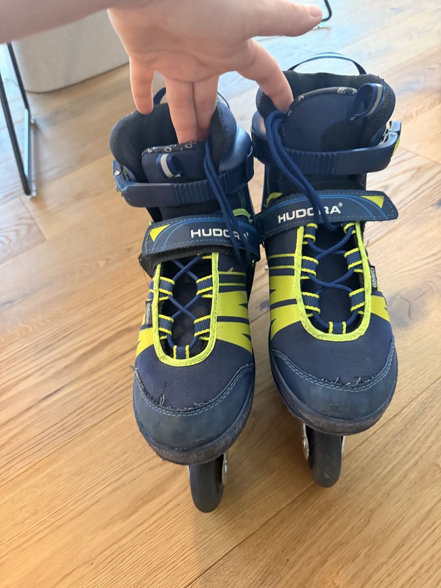 Inline-Skating & Rollschuhe: HUDORA inline skates adjustable size 35-40 EU blue yellow – Gebraucht aus Männedorf von iza04 1