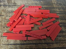 lego 6636 lot de 40 pièces Red Tile 1 x 6