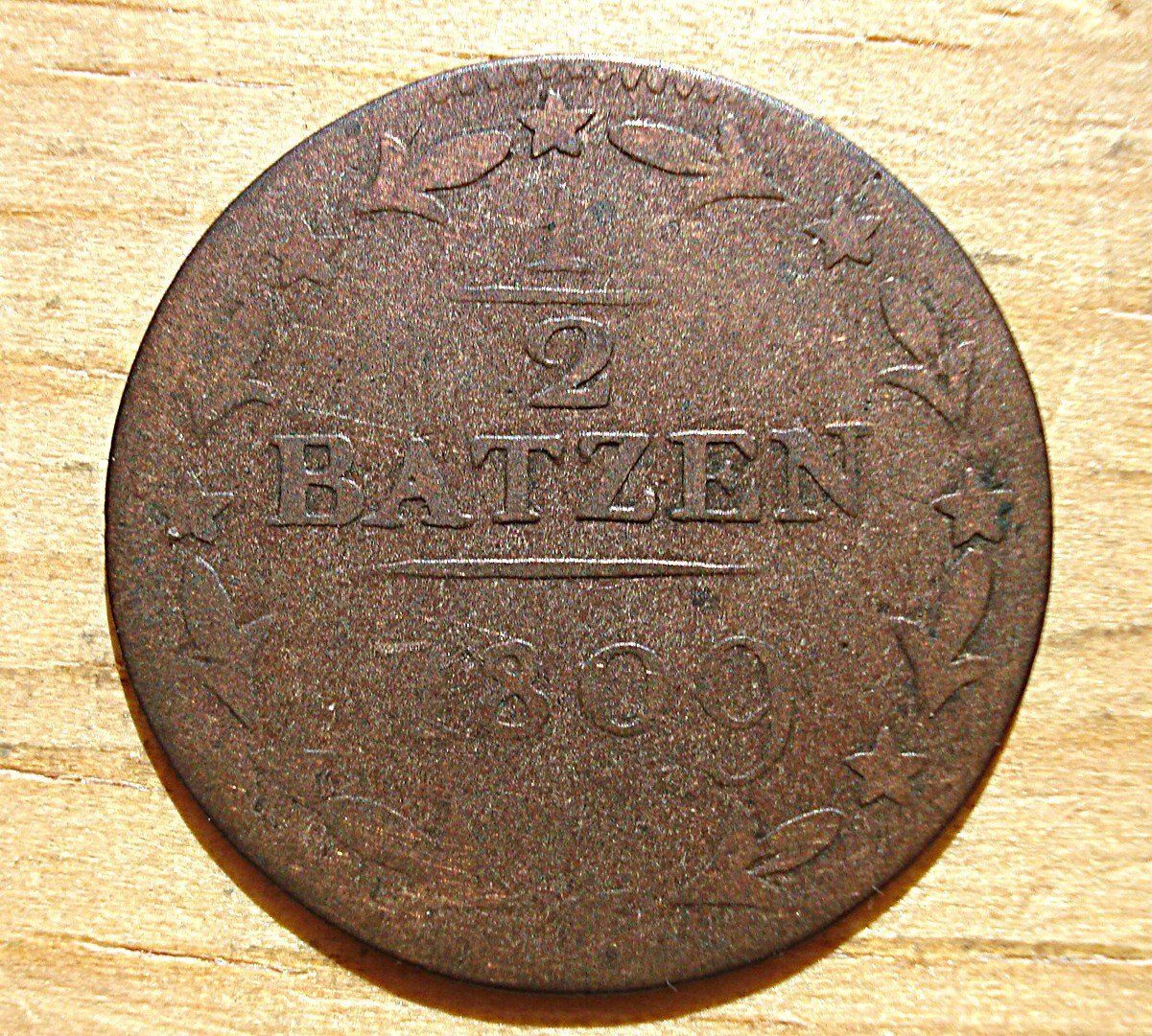 Toutes les monnaies: (D3) Aargau Halbbatzen 1809 – D'occasion à Erlach par Net-Coins