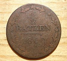 (D3) Aargau Halbbatzen 1809
