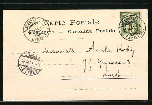 Cartoline postali: AK Travers, Vue Générale, 1901 – Usato da Berlin venduto da bartko-reher 1