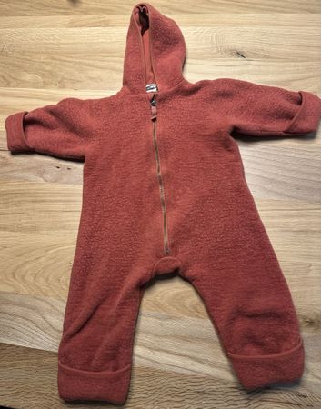 Hessnatur Wollwalk Overall rot Grösse 74/80 gebraucht