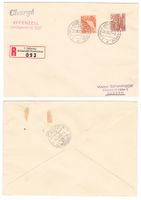 Lettre R. de Appenzell BPA A9 pour Luzern le 25.IV.37